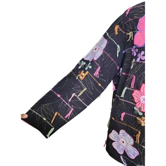 Indigo Moon Jacket Embellished Size 1X Boho Artsy - Picture 3 of 7